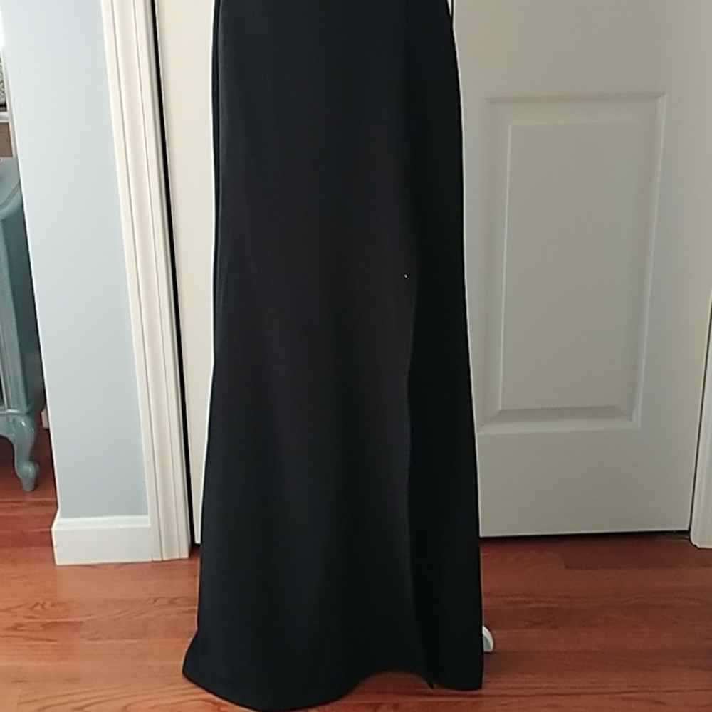 NEW B. Darlin Black 2 Piece Prom Formal Gown Razorback Evening Sz 3/4 - Picture 5 of 11